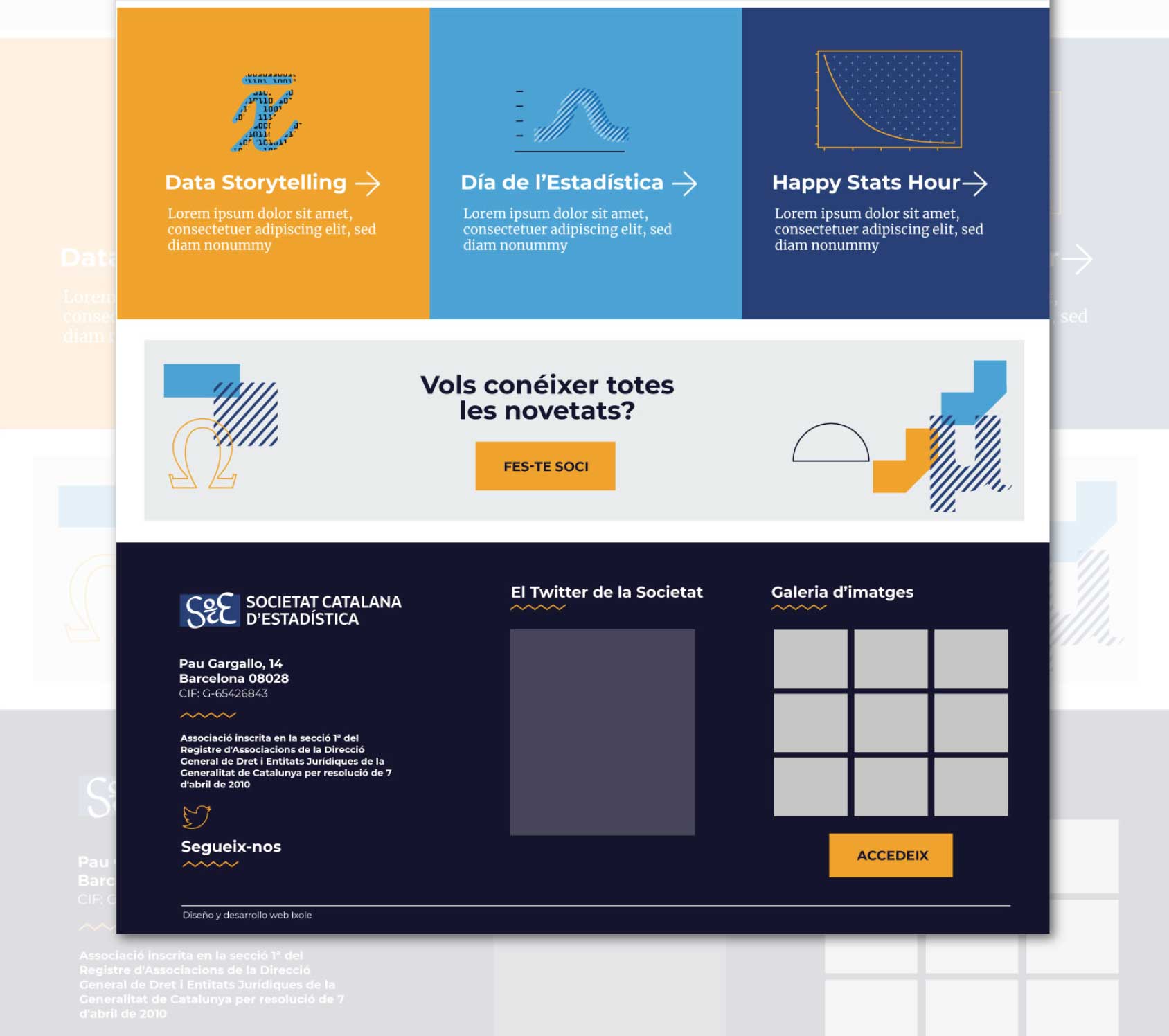 Societat Catalana d'Estadística • Brànding digital i desenvolupament d'il·lustracions de marca