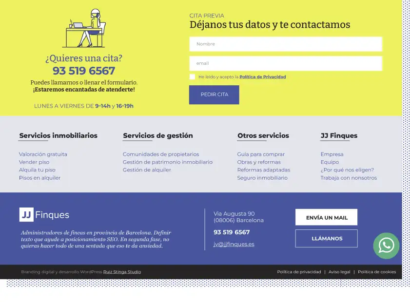 disseny pàgina web J&J Finques